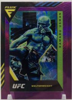 Kamaru Usman 2022 Panini Chronicles UFC Base Flux #338 Purple