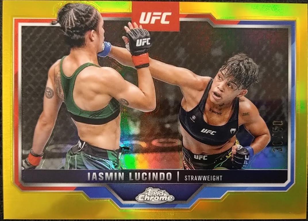 Iasmin Lucindo 2025 Topps Chrome UFC Base #130 Gold Refractor