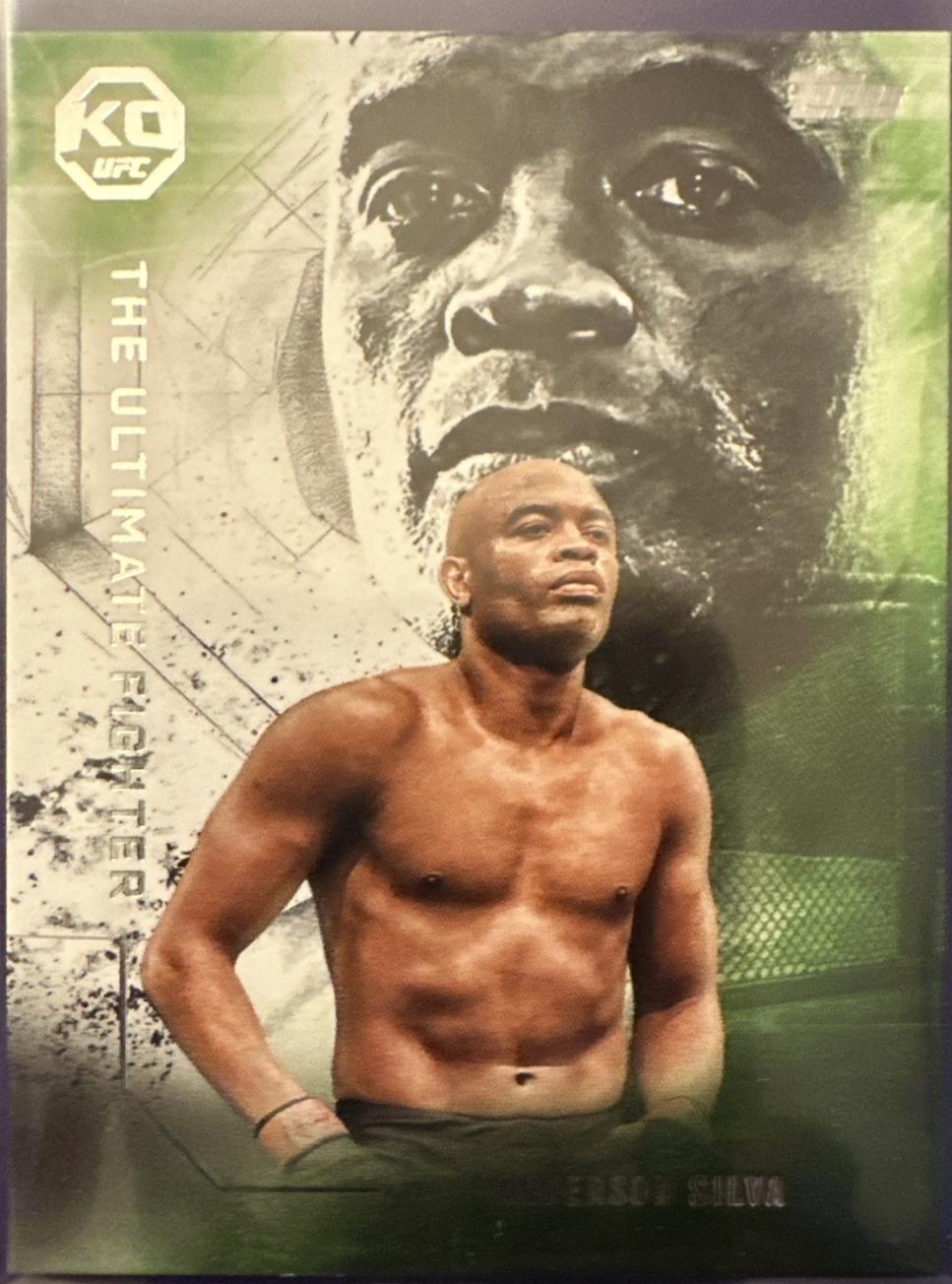 Anderson Silva 2025 Topps Knockout UFC The Ultimate Fighter #UF-16 Lime Green