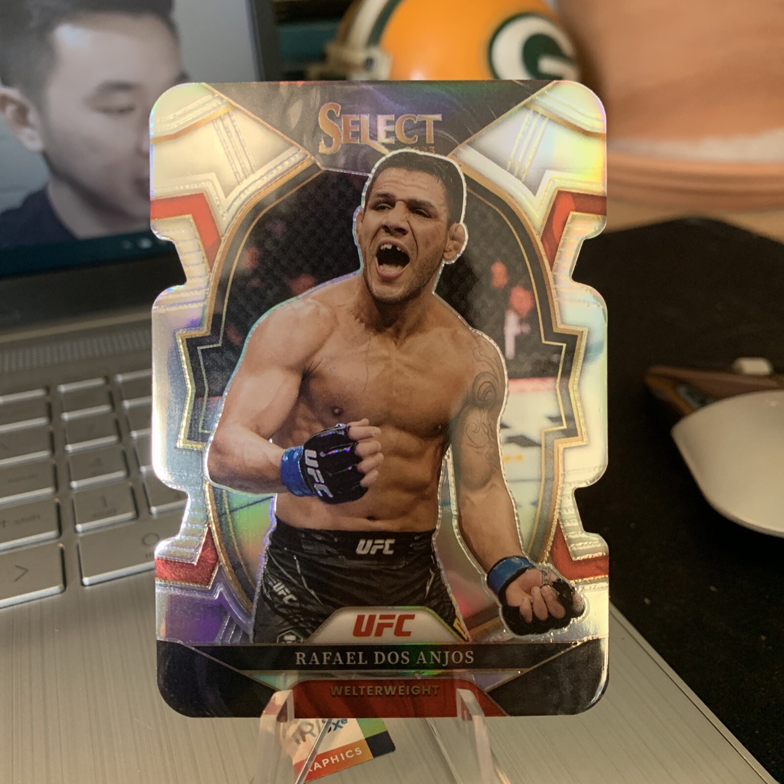 Rafael Dos Anjos 2023 Panini Select UFC Concourse #61 Silver Die Cut
