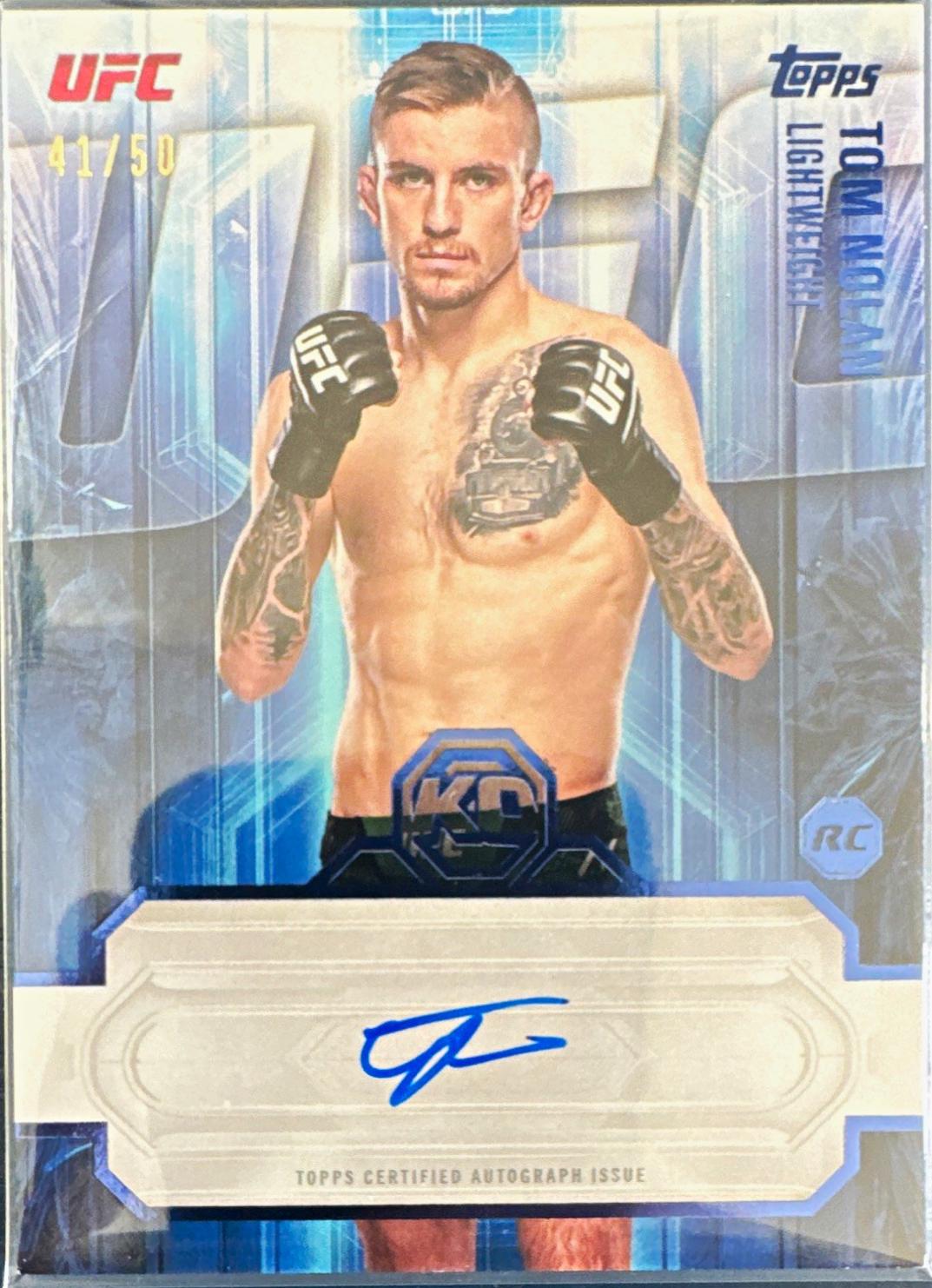 Tom Nolan 2026 Topps Knockout UFC Knockout Autographs #KOA-TNN Blue