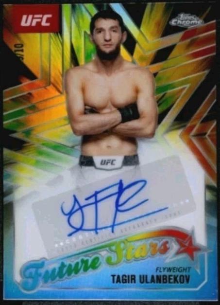 Tagir Ulanbekov 2025 Topps Chrome UFC Future Stars Autographs #FSA-TU Black Refractor