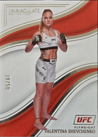 Valentina Shevchenko 2023 Panini Immaculate Collection UFC Base #63 Platinum