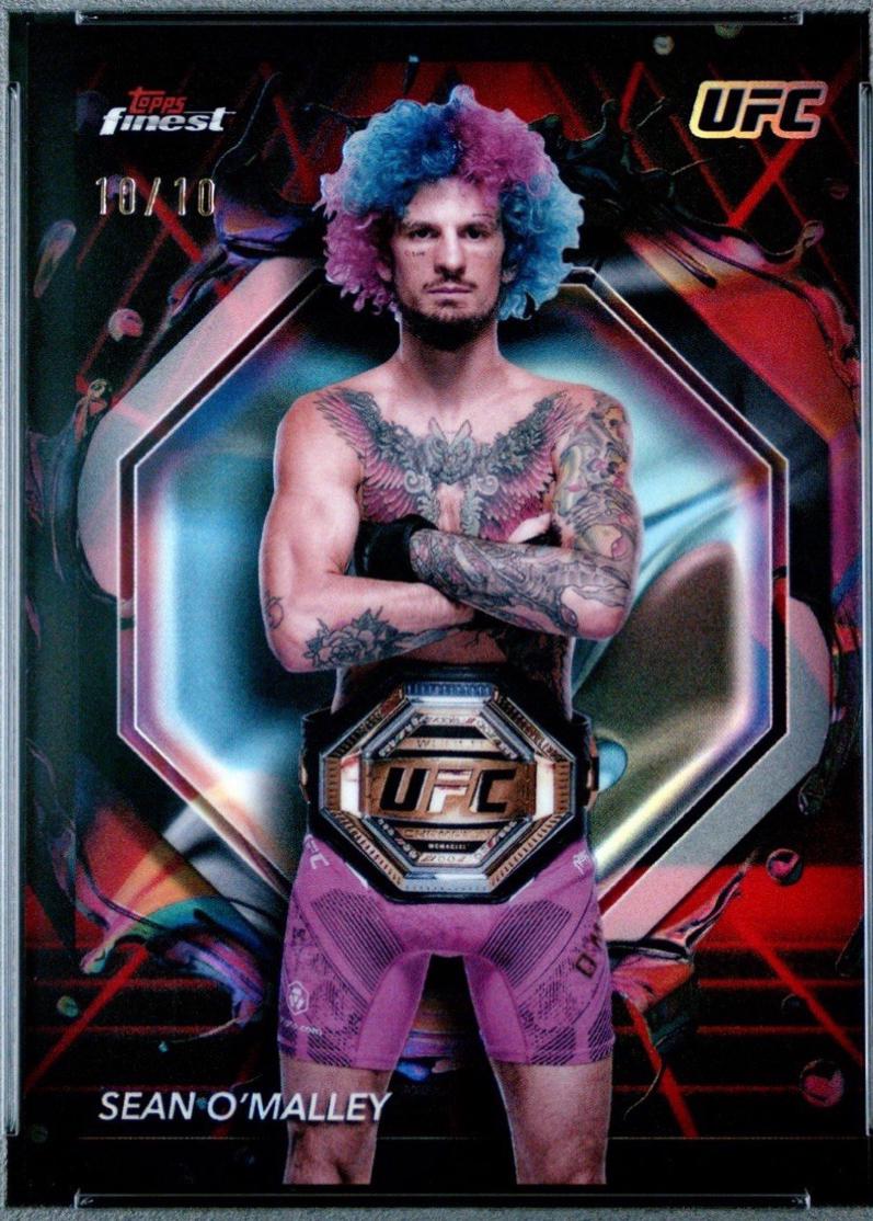 Sean O'Malley 2024 Topps Finest UFC Base Rare #226 Tangerine Glitter Refractor