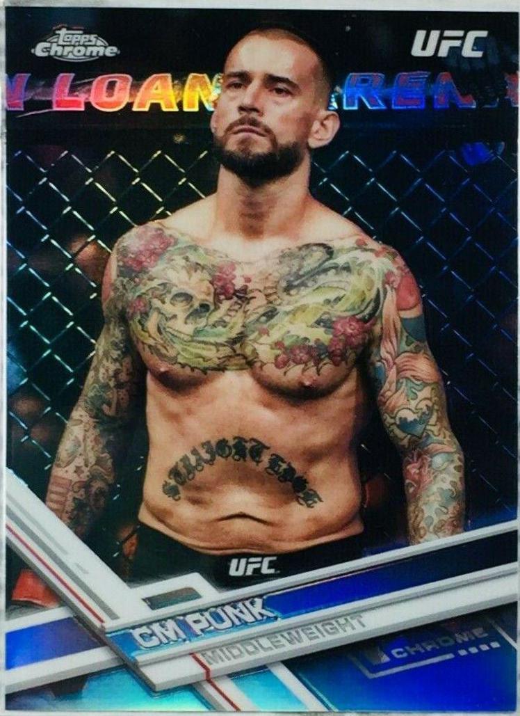CM Punk 2017 Topps Chrome UFC Base #18 Refractor