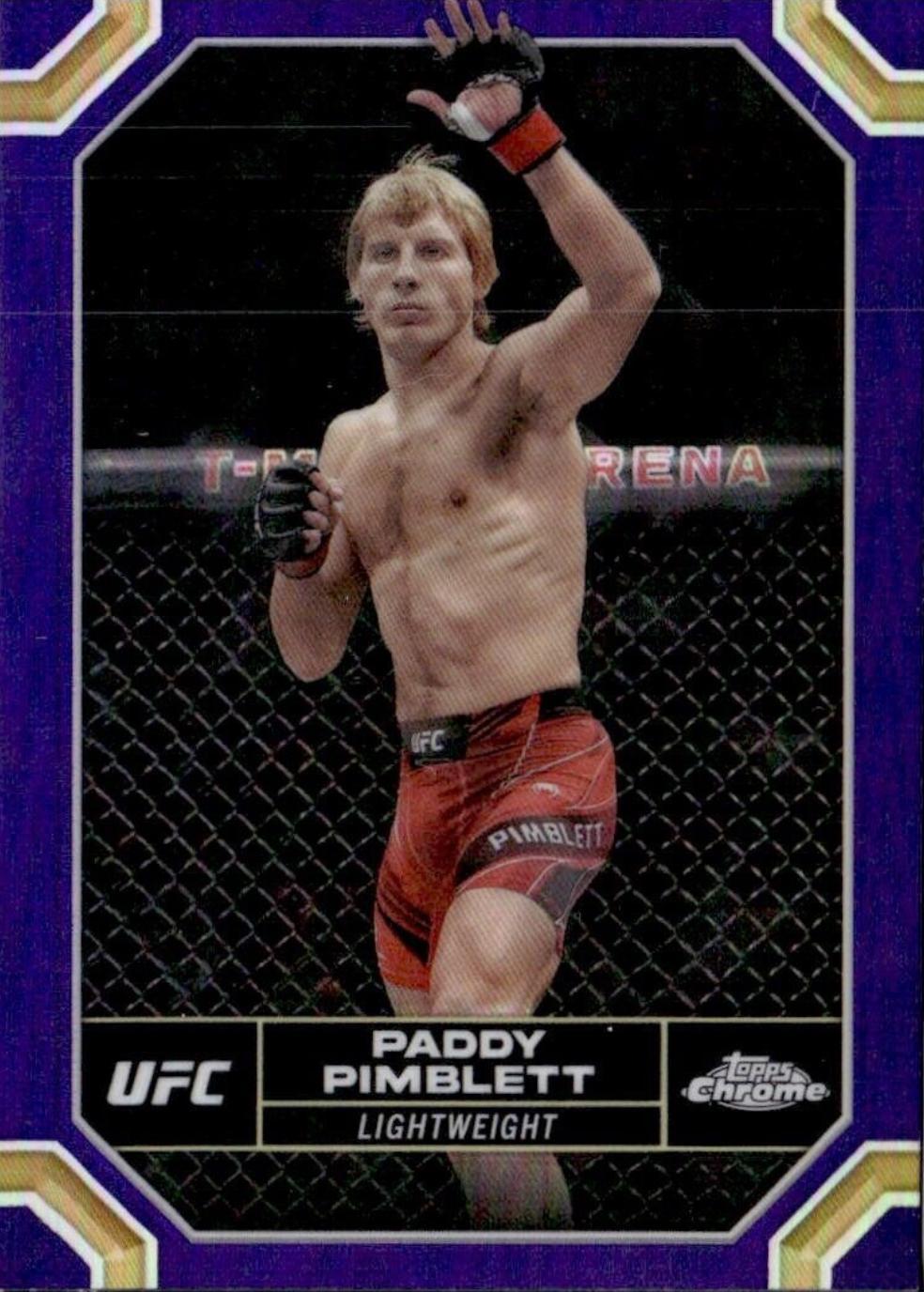 Paddy Pimblett 2024 Topps Chrome UFC Base #151 Purple Refractor