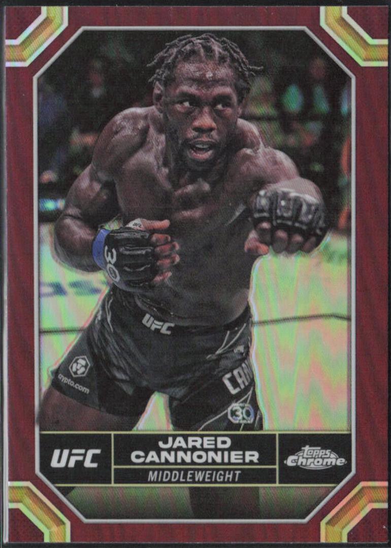 Jared Cannonier 2024 Topps Chrome UFC Base #92 Magenta Refractor