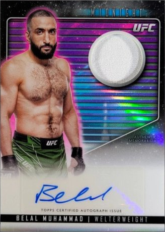 Belal Muhammad 2024 Topps Midnight UFC Relic Autographs #RCA-BMU Midnight