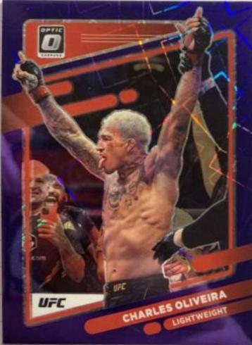 Charles Oliveira 2022 Panini Donruss Optic UFC Base #88 Purple Velocity