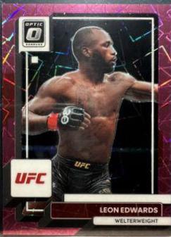 Leon Edwards 2023 Panini Donruss Optic UFC Base #3 Pink Velocity