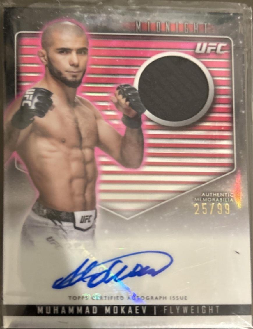 Muhammad Mokaev 2024 Topps Midnight UFC Relic Autographs #RCA-MMO Twilight