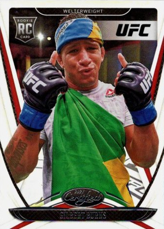 Gilbert Burns 2021 Panini Chronicles UFC Base Certified #135 Asia Red