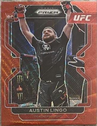 Austin Lingo 2022 Panini Prizm UFC Base #109 Ruby Wave