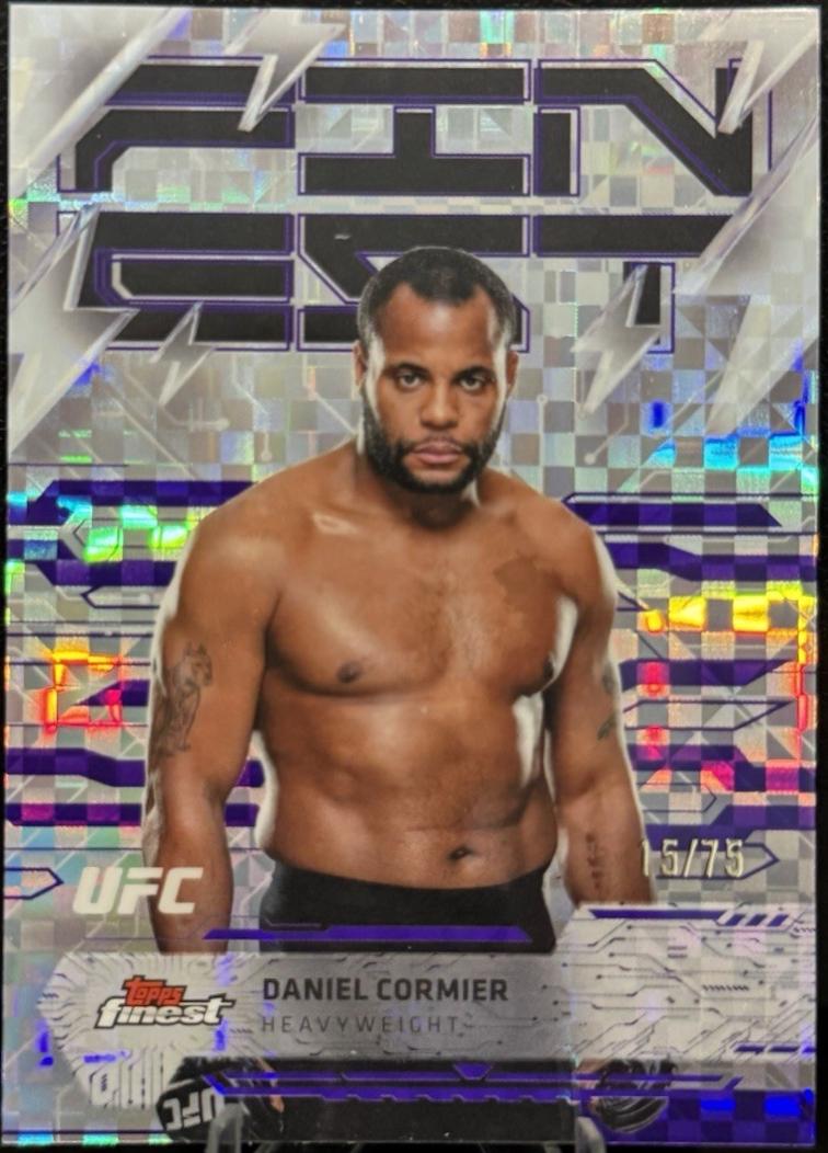 Daniel Cormier 2025 Topps Finest UFC Base Rare #211 Purple Checkerboard Refractor