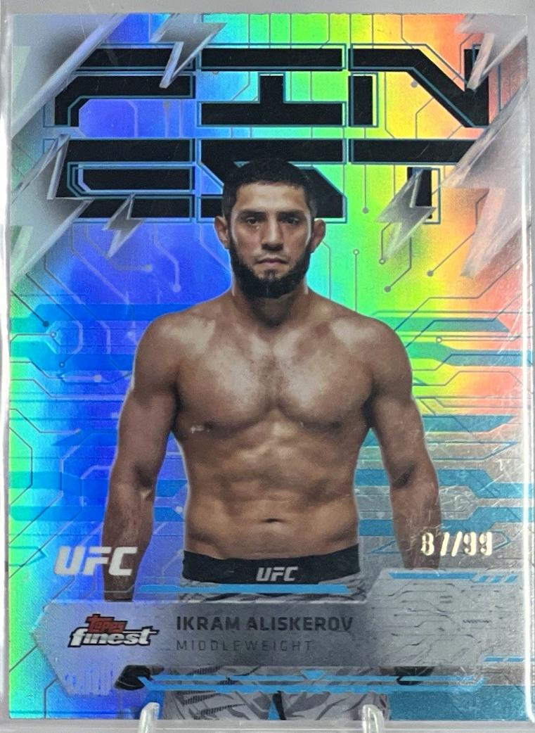 Ikram Aliskerov 2025 Topps Finest UFC Base Rare #294 Blue Refractor