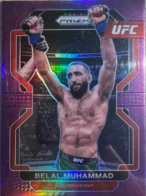 Belal Muhammad 2022 Panini Prizm UFC Base #119 Purple