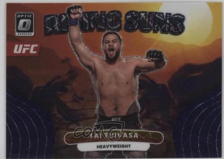 Tai Tuivasa 2023 Panini Donruss Optic UFC Rising Suns #20 Purple Velocity
