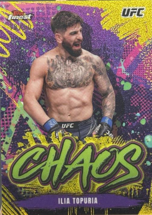 Ilia Topuria 2024 Topps Finest UFC Chaos #CHA-1 Gold Refractor