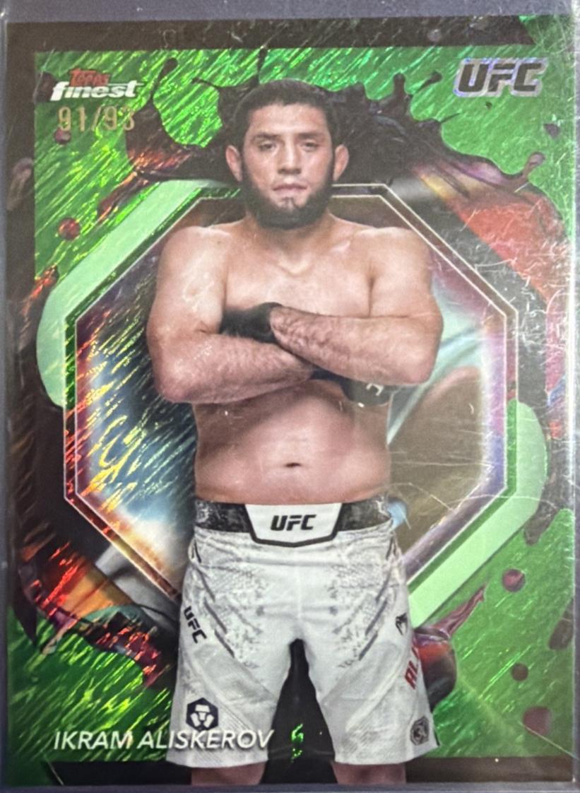 Ikram Aliskerov 2024 Topps Finest UFC Base Rare #278 Green Shimmer Refractor