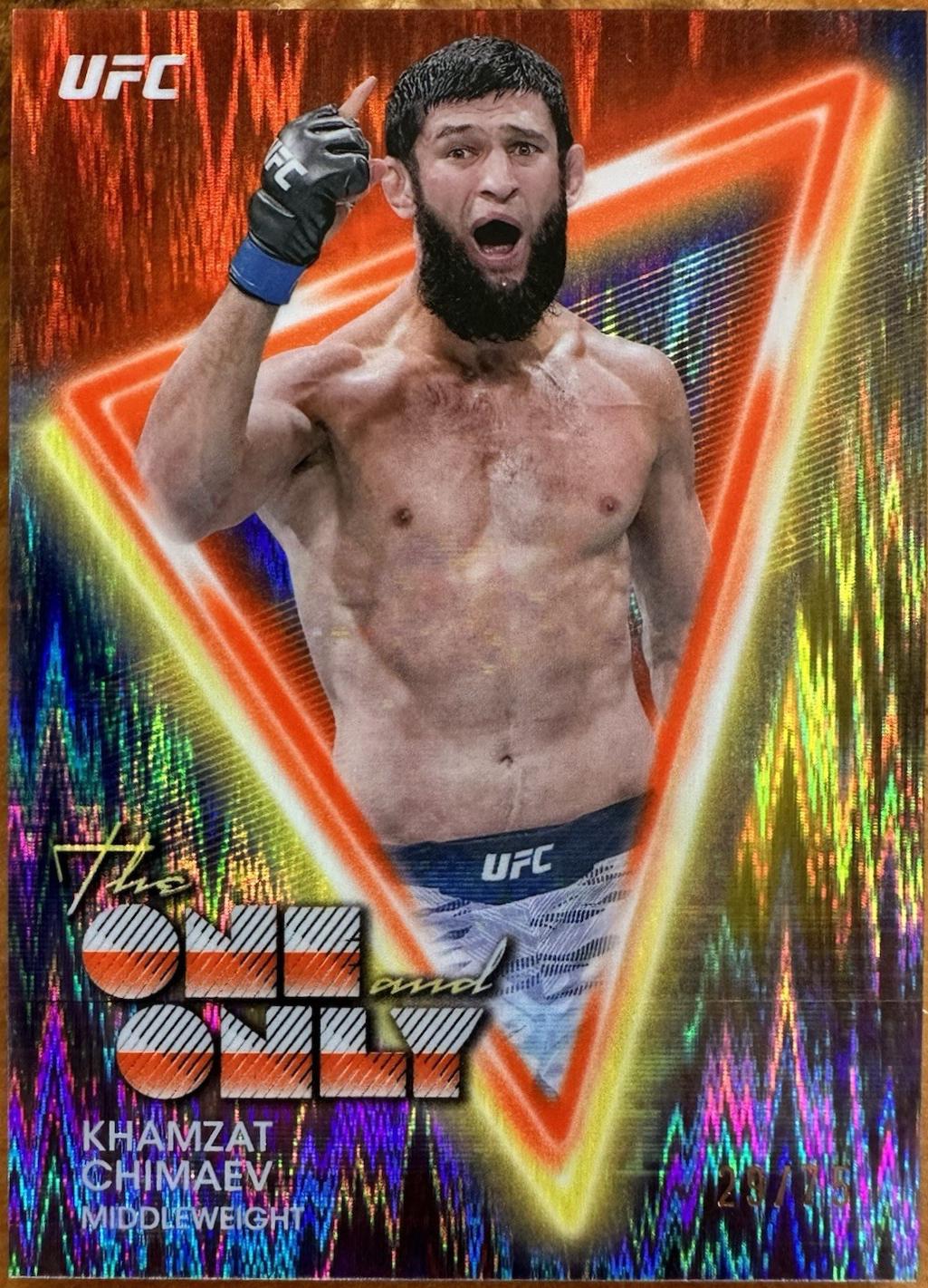 Khamzat Chimaev 2025 Topps Midnight UFC The One and Only #OO-9 Dusk