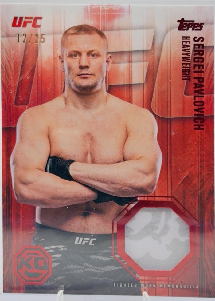 Sergei Pavlovich 2026 Topps Knockout UFC Knockout Relics #KOR-SP Platinum