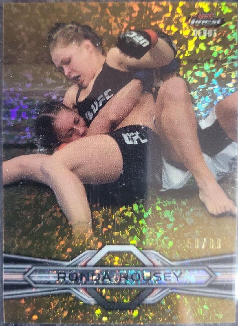 Ronda Rousey 2013 Topps Finest UFC Base #30 Gold