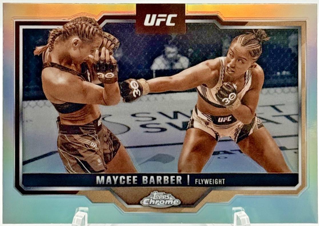 Maycee Barber 2025 Topps Chrome UFC Base #187 Sepia Refractor