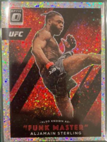 Aljamain Sterling 2022 Panini Donruss Optic UFC Also Known As #7 Gold Vinyl