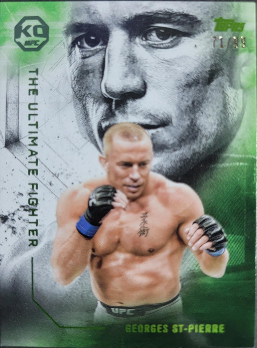 Georges St-Pierre 2025 Topps Knockout UFC The Ultimate Fighter #UF-18 Lime Green
