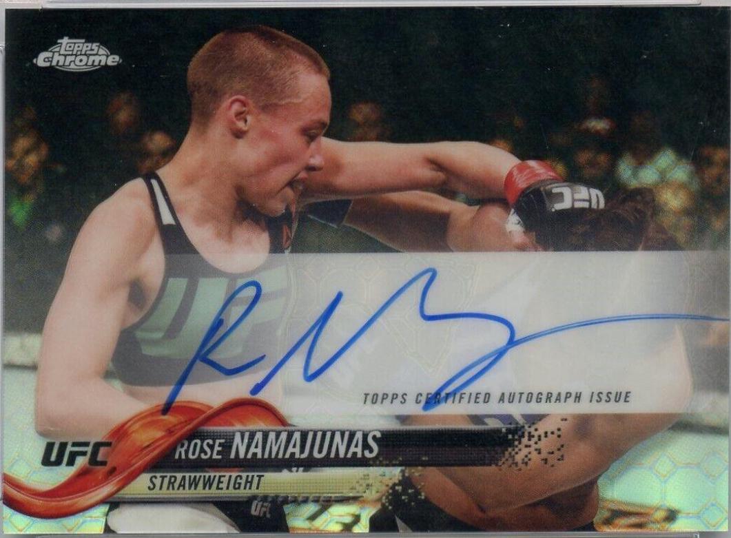 Rose Namajunas 2018 Topps Chrome UFC Fighter Autographs #FA-RN Octofractor