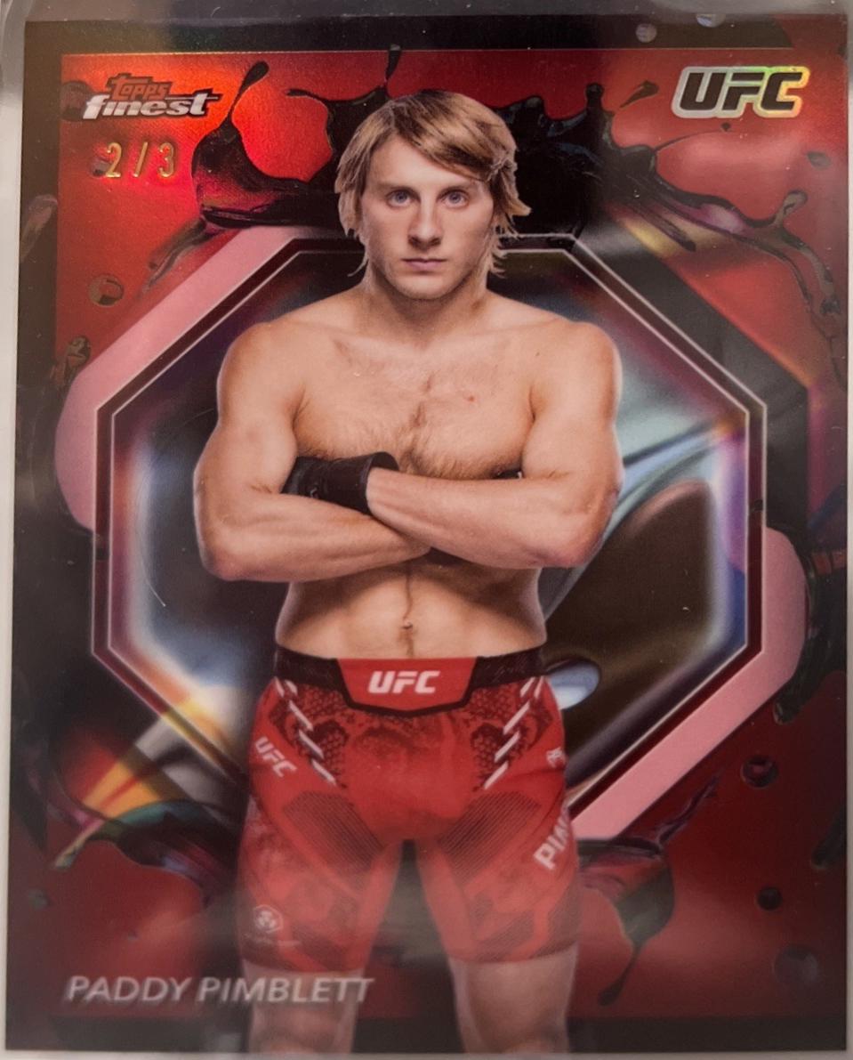 Paddy Pimblett 2024 Topps Finest UFC Base Rare #277 Red Refractor