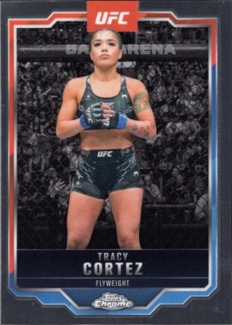 Tracy Cortez 2025 Topps Chrome UFC Base #134 Black Geometric Refractor