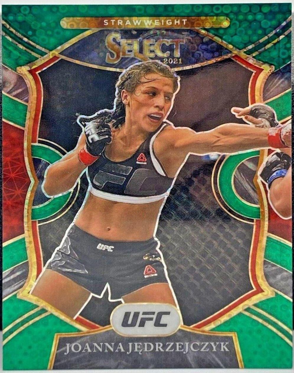 Joanna Jędrzejczyk 2021 Panini Select UFC Concourse #45 Green Disco