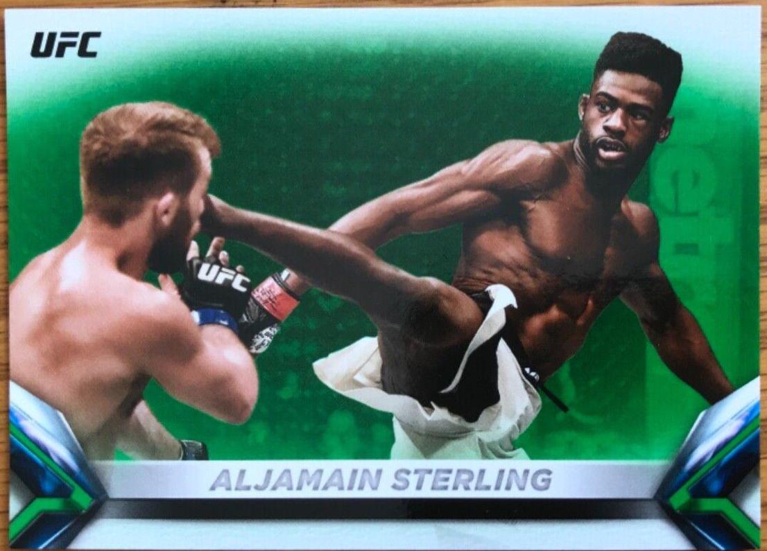 Aljamain Sterling 2018 Topps UFC Knockout Base #81 Green