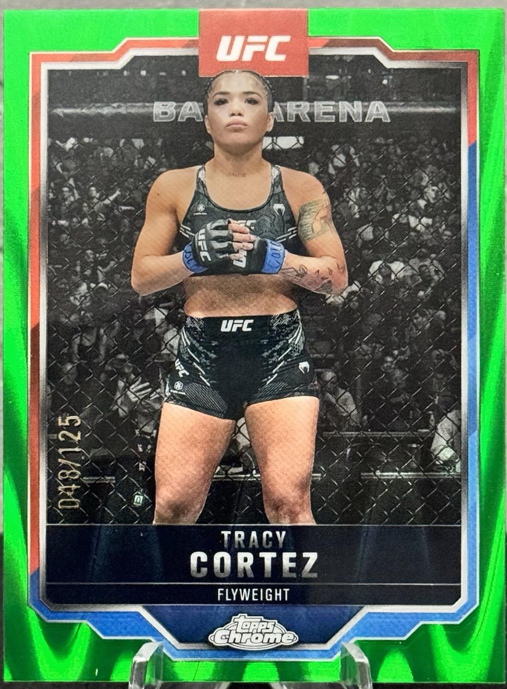 Tracy Cortez 2025 Topps Chrome UFC Base #134 Green Wave