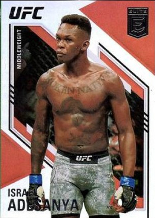 Israel Adesanya 2021 Panini Chronicles UFC Base Elite #151 Asia Gold