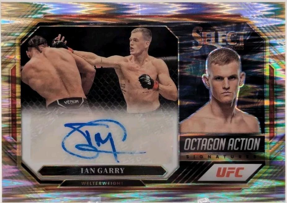 Ian Machado Garry 2023 Panini Select UFC Octagon Action Signatures #26 Flash