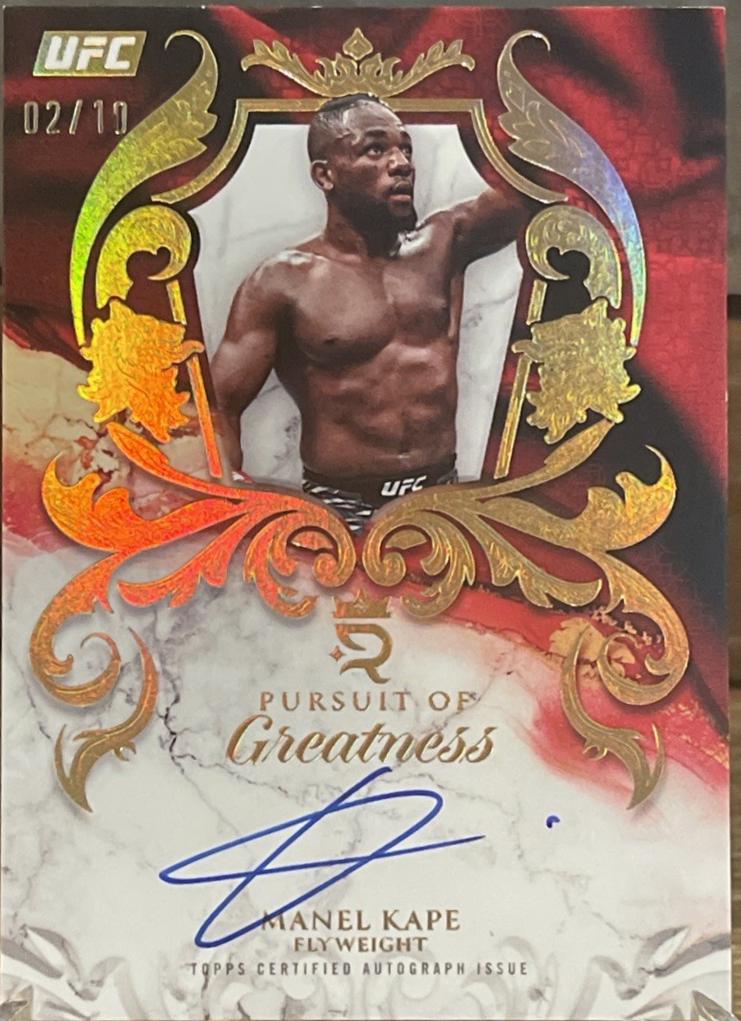 Manel Kape 2025 Topps Royalty UFC Pursuit of Greatness Signatures #POG-ME Gold