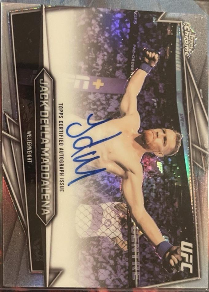 Jack Della Maddalena 2026 Topps Chrome UFC Base Autographs #BAV-JD Refractor