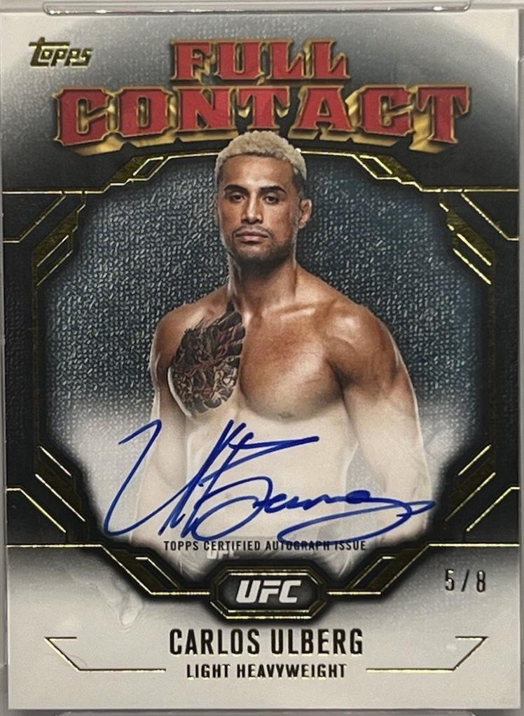 Carlos Ulberg 2024 Topps Knockout UFC Full Contact Autographs #FCA-CUG Gold