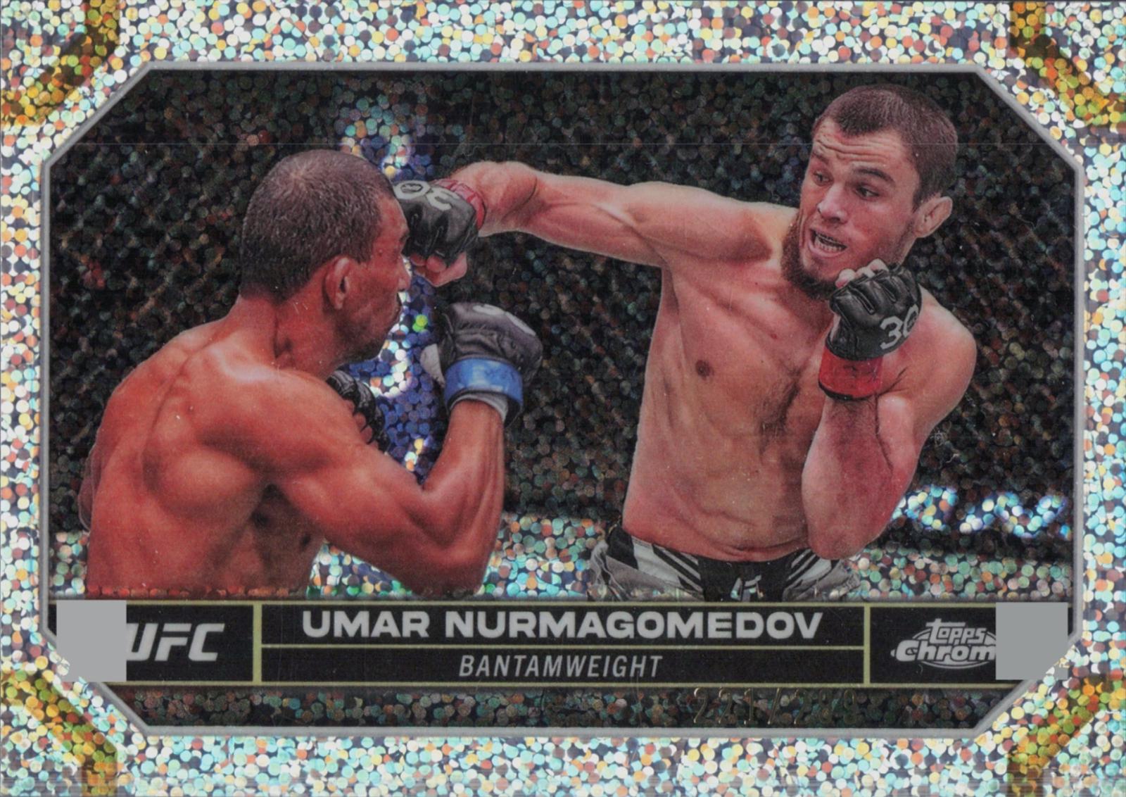 Umar Nurmagomedov 2024 Topps Chrome UFC Base #189 Speckle Refractor
