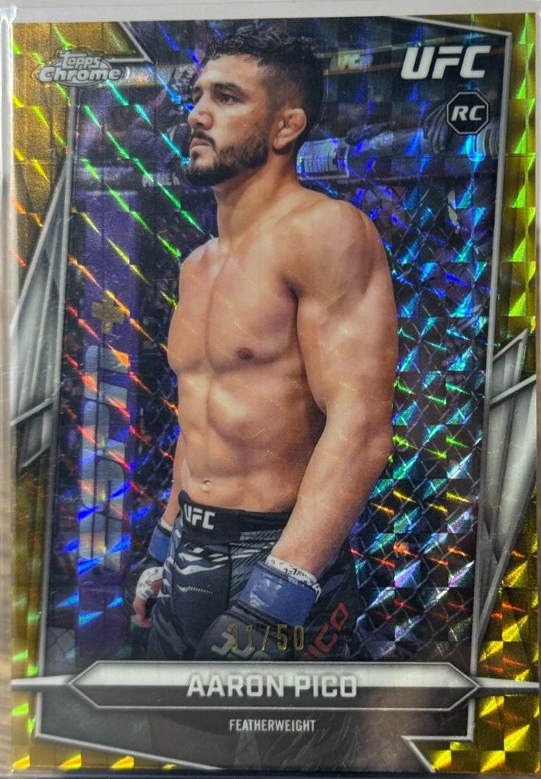 Aaron Pico 2026 Topps Chrome UFC Base #88 Gold Geometric Refractor