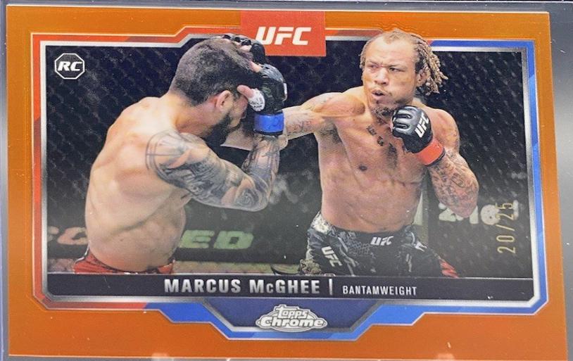 Marcus McGhee 2025 Topps Chrome UFC Base #121 Orange Refractor