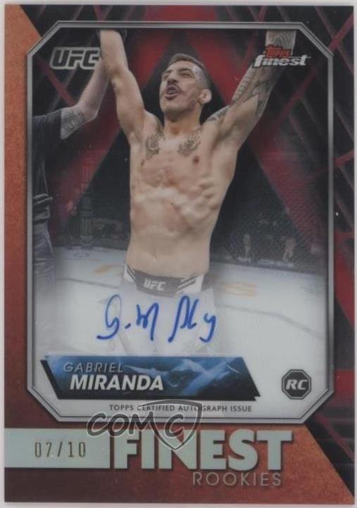 Gabriel Miranda 2024 Topps Finest UFC Rookie Finest Autographs #RFA-GM Superfractor