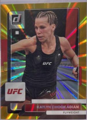 Katlyn Cerminara 2023 Panini Donruss UFC Base #134 Gold Laser