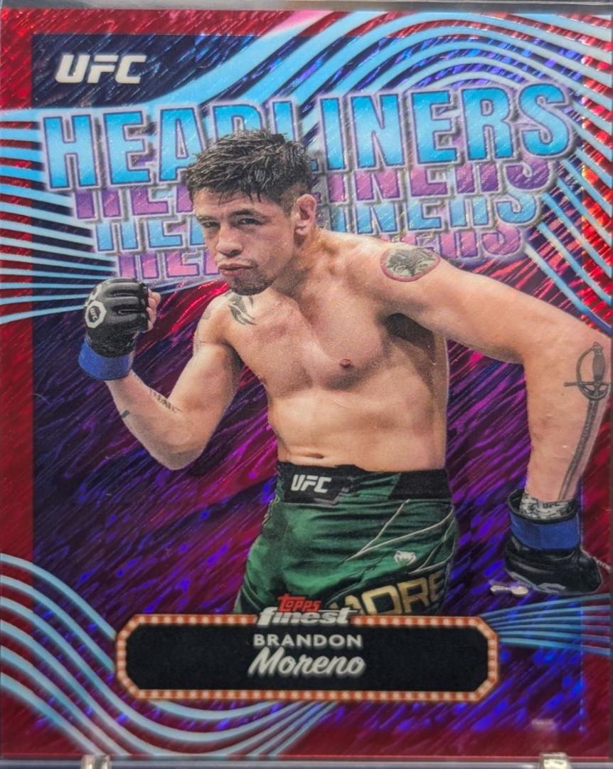 Brandon Moreno 2024 Topps Finest UFC Headliners #HDL-10 Red Refractor
