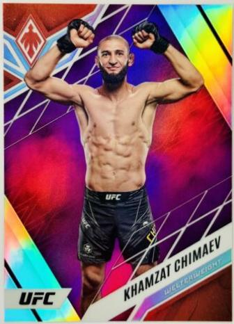Khamzat Chimaev 2023 Panini Chronicles UFC Base Phoenix #319 Purple