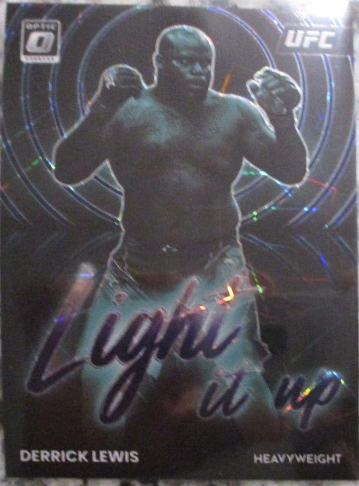 Derrick Lewis 2023 Panini Donruss Optic UFC Light It Up #23 Purple Velocity