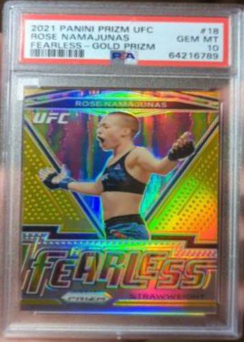 Rose Namajunas 2021 Panini Prizm UFC Fearless #18 Gold