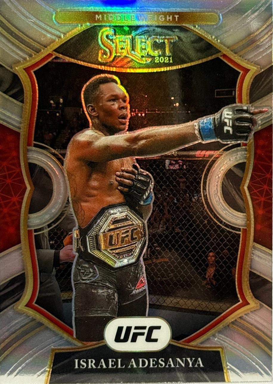 Israel Adesanya 2021 Panini Select UFC Concourse #64 Silver